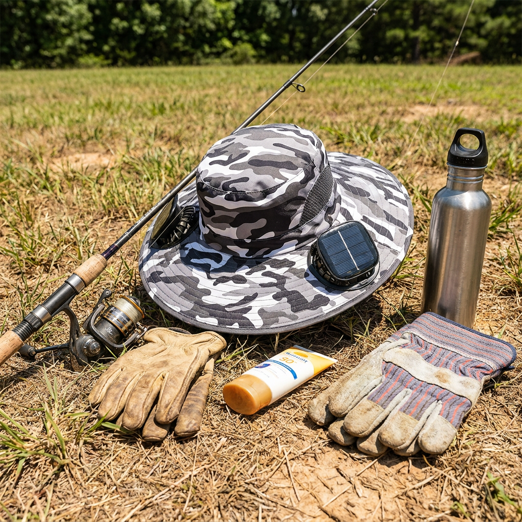 Solar Cooling Fan Hat
