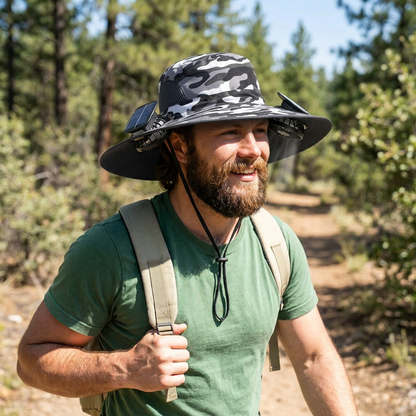 Solar Cooling Fan Hat